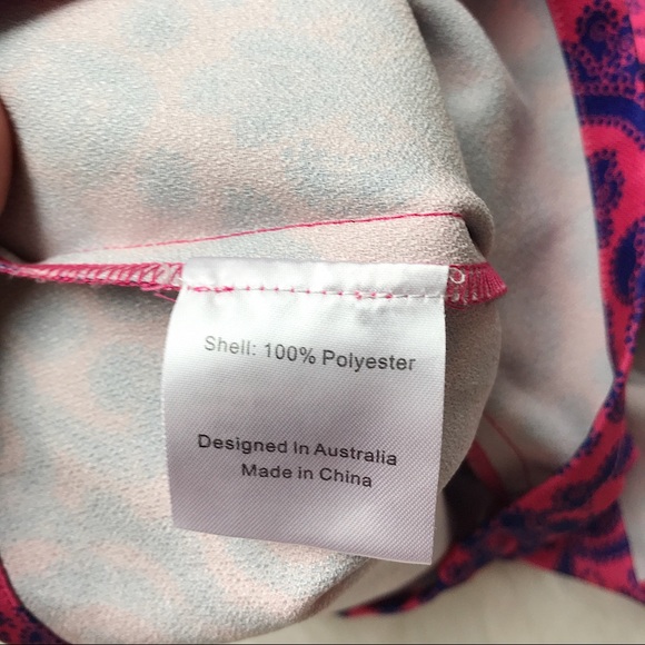 Rise of Dawn Deep V Cut Pink & Blue Romper - Picture 8 of 8